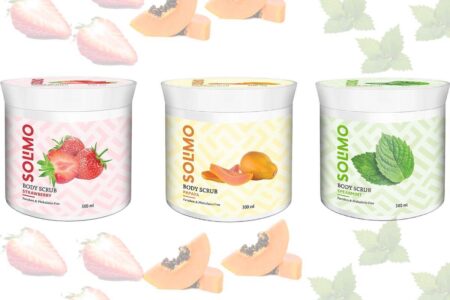 Strawberry, Papaya and Spearmint Body Scrub For Refreshed, Soft and Supple Skin