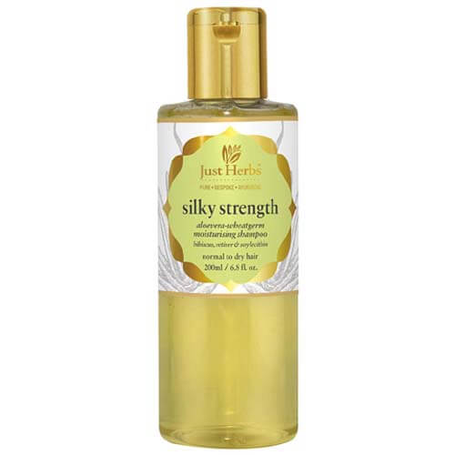 6 Tips to Follow for Dry Hair During This Winter Season 2 Just Herbs Silky Strength Aloevera Wheatgerm Moisturizing Shampoo for Dry and Brittle Hair use this during winter