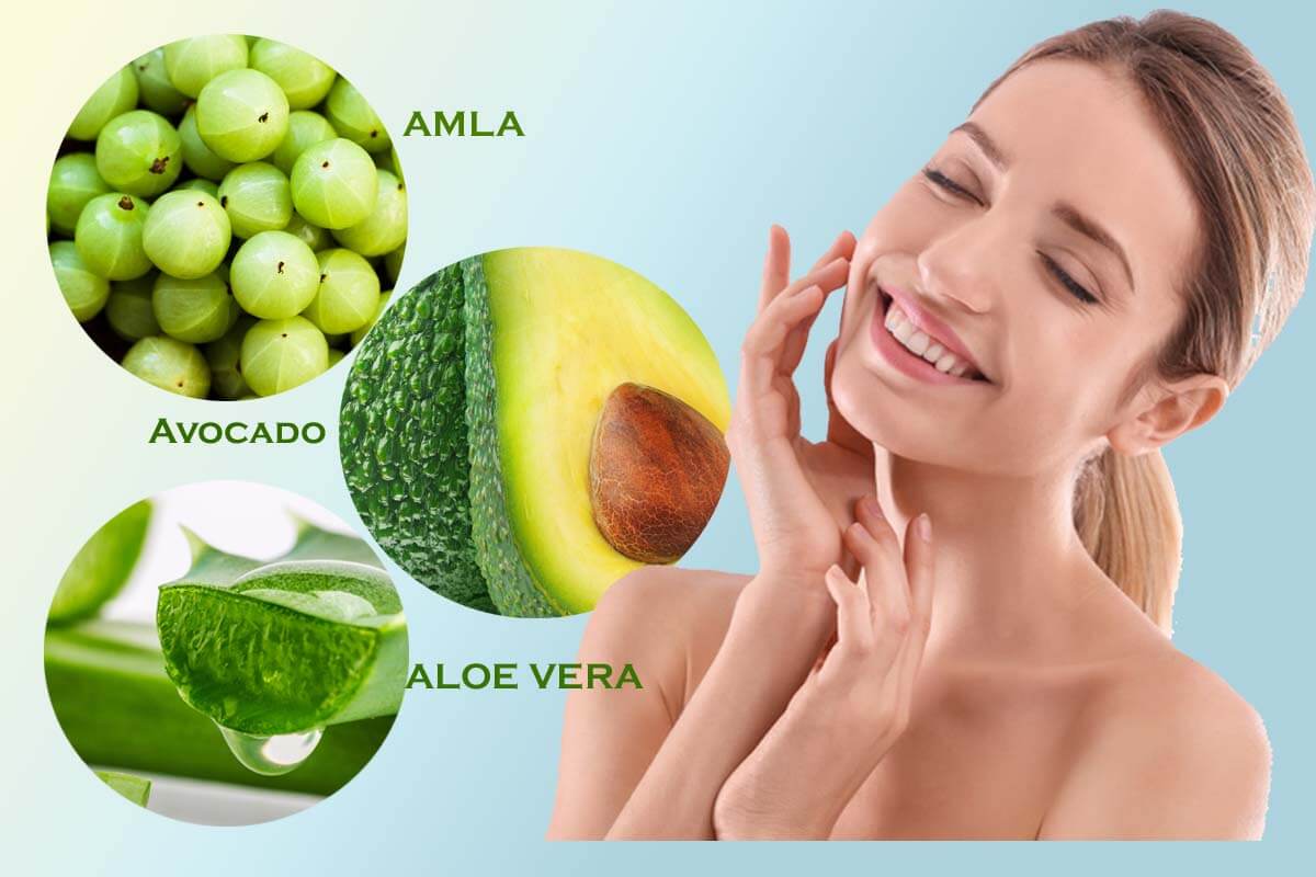 Avocado, Amla and Aloe Vera for Healthy Hair and Healthy Skin