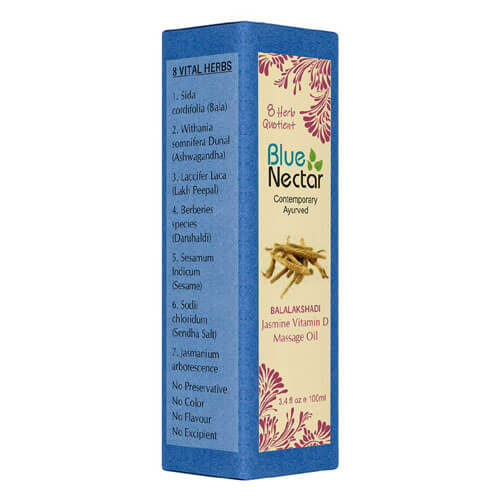 Blue Nectar Ayurvedic Aromatic Bath and Body Massage Oil