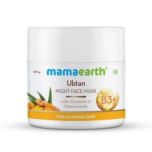 Sleep with Night Face Mask and Wakeup with Glowing Skin 2 Mamaearth Ubtan Night Sleep Face Mask for glowing skin