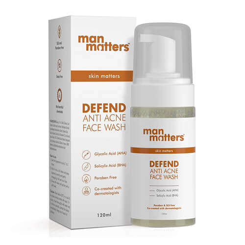 Man Matters Men's Face Wash, Face Serum and Skin Gummies for Acne Free Skin 2 Man Matters Oil Control Face Wash