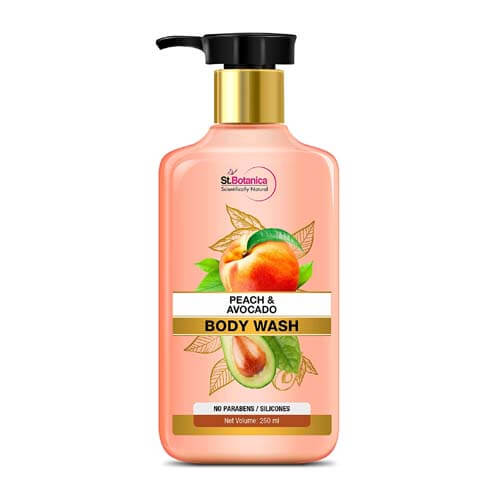 9.StBotanica Peach and Avocado Shower Gel