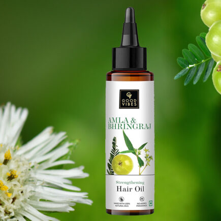 How to Use Good Vibes Amla & Bhringraj Hair Oil for Hair Strengthening