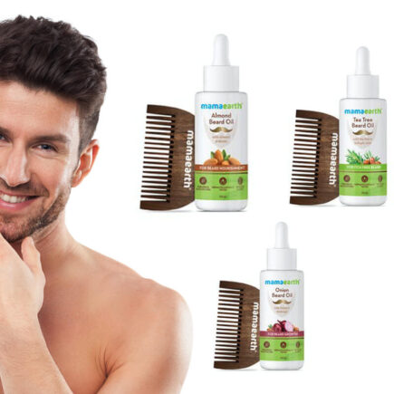 Mamaearth Onion, Almond & Tea Tree Beard Oil for Beard Growth, Nourishment & Itch Free Beard