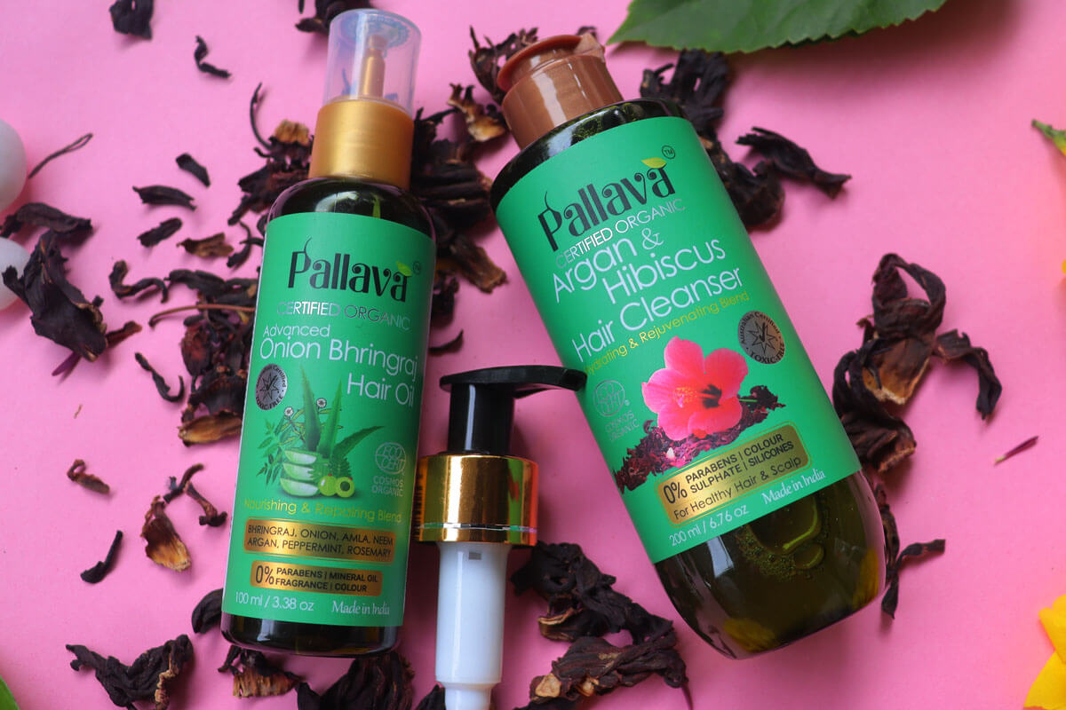 Pallava Organic Certified Organic Argan & Hibiscus Hair Cleanser & Advanced Bhringraj Hair Oil Review