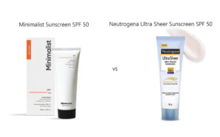 Minimalist Sunscreen SPF 50  Vs Neutrogena Ultra Sheer Sunscreen SPF 50